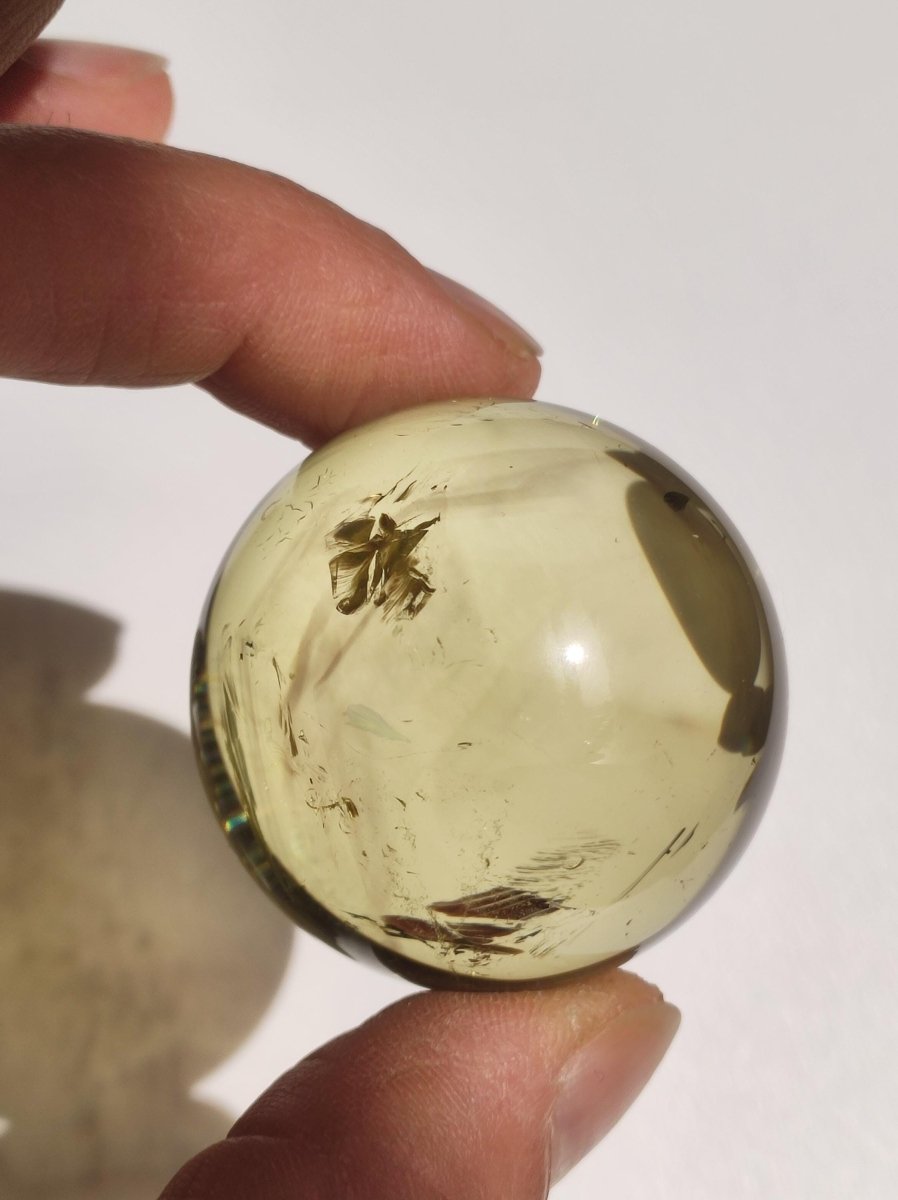 Citrin A ~ Magische Edelstein Kugel Massage & Deko Sphere Kristall Geschenk Meditation Heilstein Natur gelb klar transparent - Art of Nature Berlin