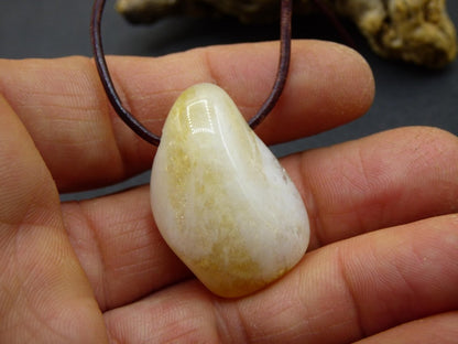 Citrin ~ Edelstein Kette gelb HIPPIE GOA Boho Ethno Natur Heilstein Rarität Kristalle Schmuck Anhänger Natur Stein Geschenk Sonne leuchtend - Art of Nature Berlin