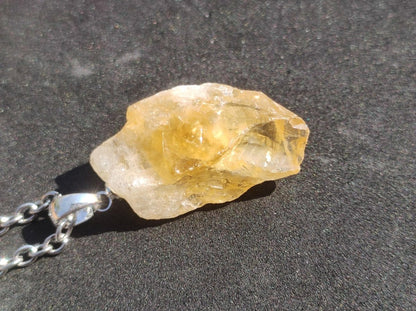 Citrin *natürlich* Edelstein Kette 925 Sterling Silber Frauen Schmuck Filigran Hochzeit Geburtstag Geschenk Heilstein Rarität gelb Natur Rar - Art of Nature Berlin