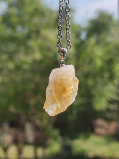 Citrin *natürlich* Edelstein Kette 925 Sterling Silber Frauen Schmuck Filigran Hochzeit Geburtstag Geschenk Heilstein Rarität gelb Natur Rar - Art of Nature Berlin