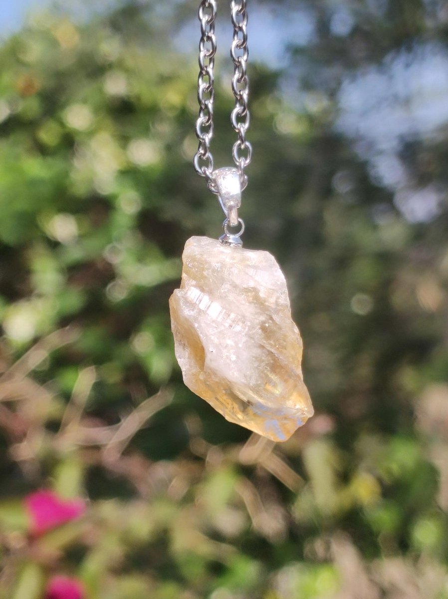 Citrin *natürlich* Edelstein Kette 925 Sterling Silber Frauen Schmuck Filigran Hochzeit Geburtstag Geschenk Heilstein Rarität gelb Natur Rar - Art of Nature Berlin