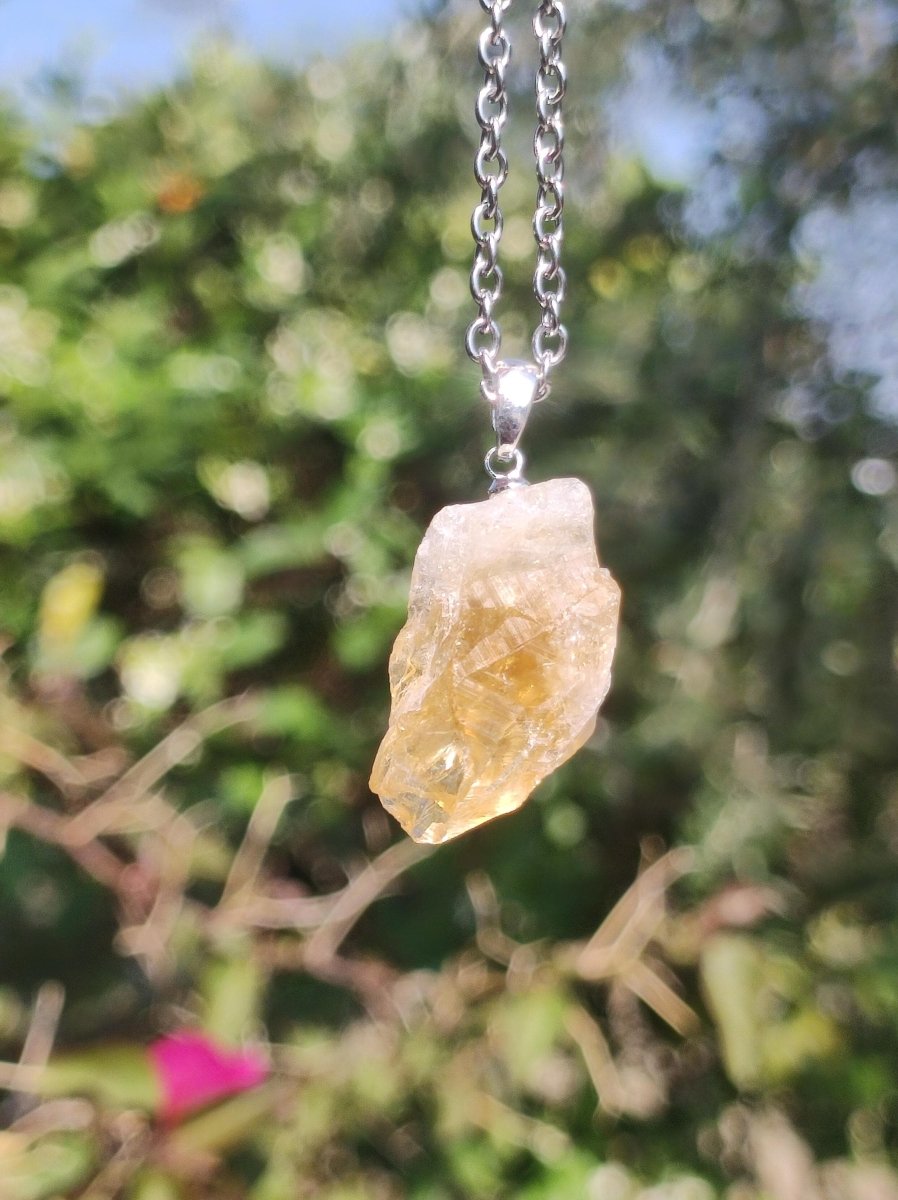 Citrin *natürlich* Edelstein Kette 925 Sterling Silber Frauen Schmuck Filigran Hochzeit Geburtstag Geschenk Heilstein Rarität gelb Natur Rar - Art of Nature Berlin