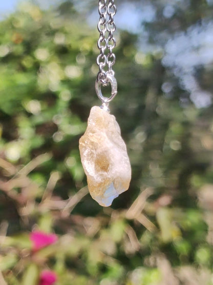 Citrin *natürlich* Edelstein Kette 925 Sterling Silber Frauen Schmuck Filigran Hochzeit Geburtstag Geschenk Heilstein Rarität gelb Natur Rar - Art of Nature Berlin