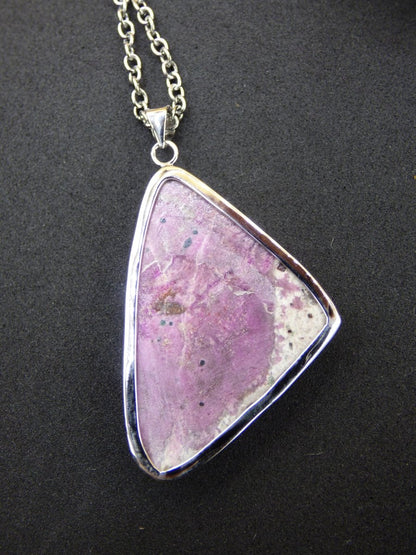 Cobalt Calcit Kobaltcalcit - 925 Silber Edelstein Kette Heilstein Natur pink rosa Rarität Edel Mann Frau Geschenk Er Sie Freundin Kristall - Art of Nature Berlin
