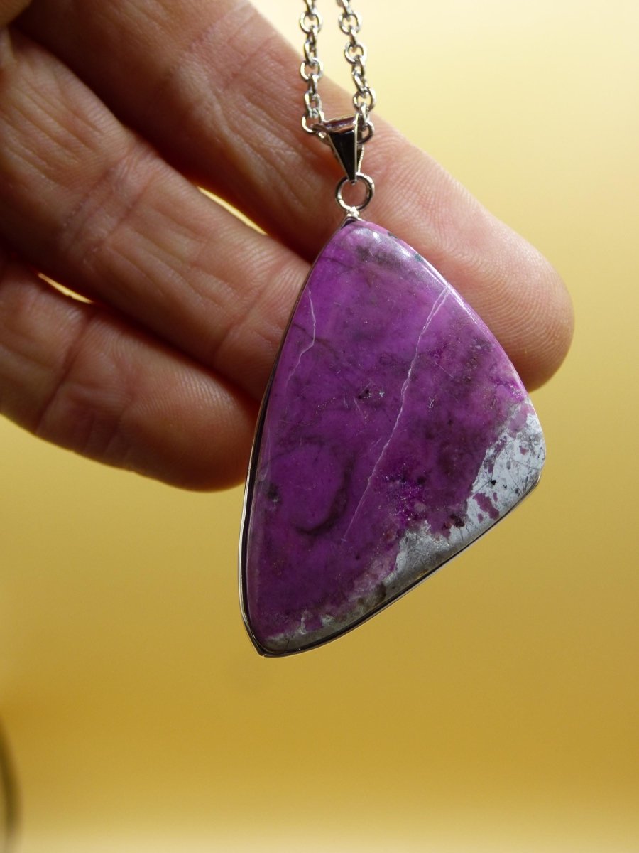 Cobalt Calcit Kobaltcalcit - 925 Silber Edelstein Kette Heilstein Natur pink rosa Rarität Edel Mann Frau Geschenk Er Sie Freundin Kristall - Art of Nature Berlin