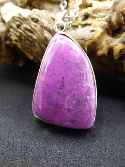 Cobalt Calcit Kobaltcalcit - 925 Silber Edelstein Kette Heilstein Natur pink rosa Rarität Edel Mann Frau Geschenk Er Sie Freundin Kristall - Art of Nature Berlin