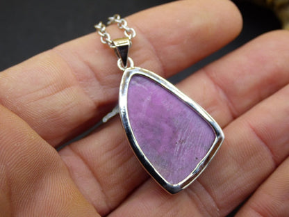 Cobalt Calcit Kobaltcalcit - 925 Silber Edelstein Kette Heilstein Natur pink rosa Rarität Edel Mann Frau Geschenk Er Sie Freundin Kristall - Art of Nature Berlin