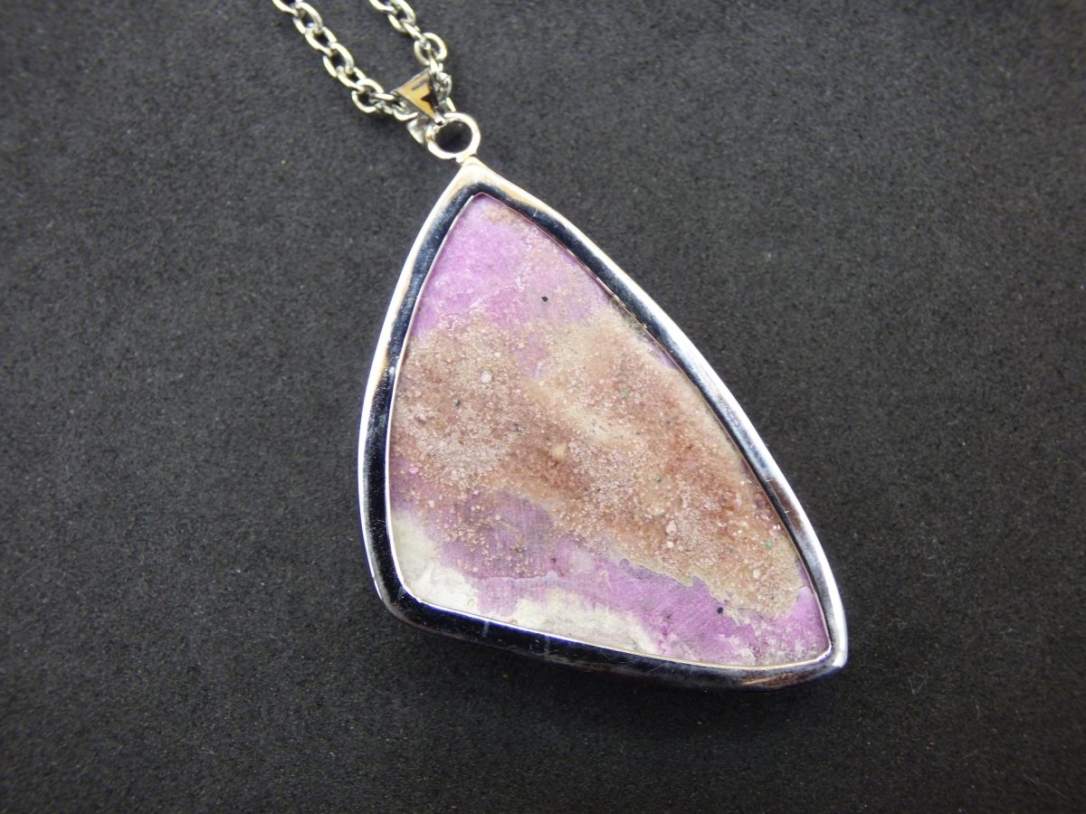 Cobalt Calcit Kobaltcalcit - 925 Silber Edelstein Kette Heilstein Natur pink rosa Rarität Edel Mann Frau Geschenk Er Sie Freundin Kristall - Art of Nature Berlin