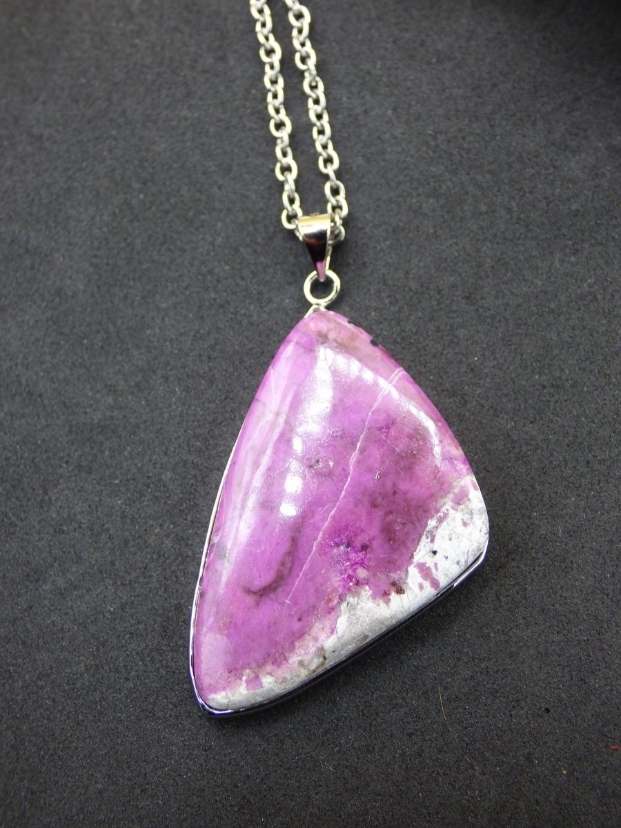 Cobalt Calcit Kobaltcalcit - 925 Silber Edelstein Kette Heilstein Natur pink rosa Rarität Edel Mann Frau Geschenk Er Sie Freundin Kristall - Art of Nature Berlin