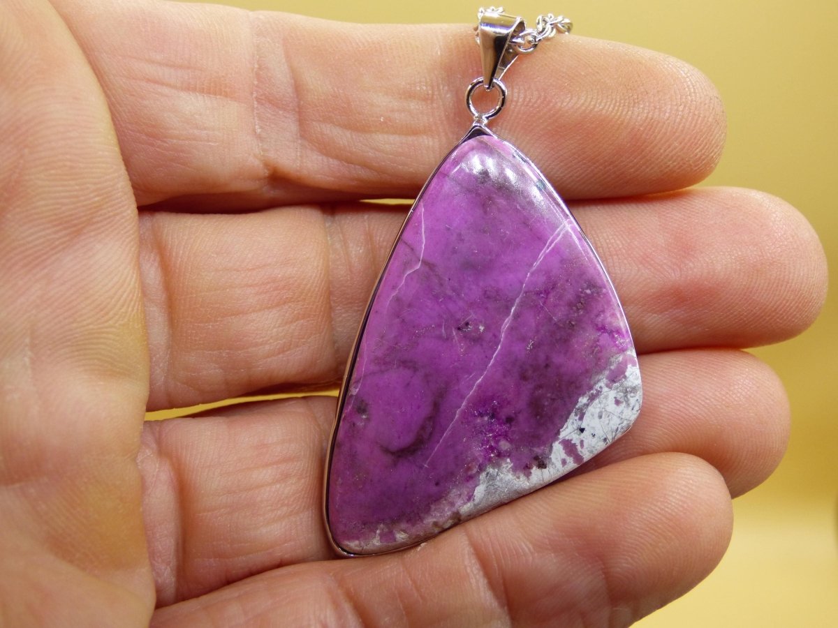 Cobalt Calcit Kobaltcalcit - 925 Silber Edelstein Kette Heilstein Natur pink rosa Rarität Edel Mann Frau Geschenk Er Sie Freundin Kristall - Art of Nature Berlin