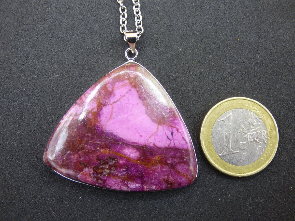 Cobalt Calcit Kobaltcalcit - 925 Silber Edelstein Kette Heilstein Natur pink rosa Rarität Edel Mann Frau Geschenk Er Sie Freundin Kristall - Art of Nature Berlin