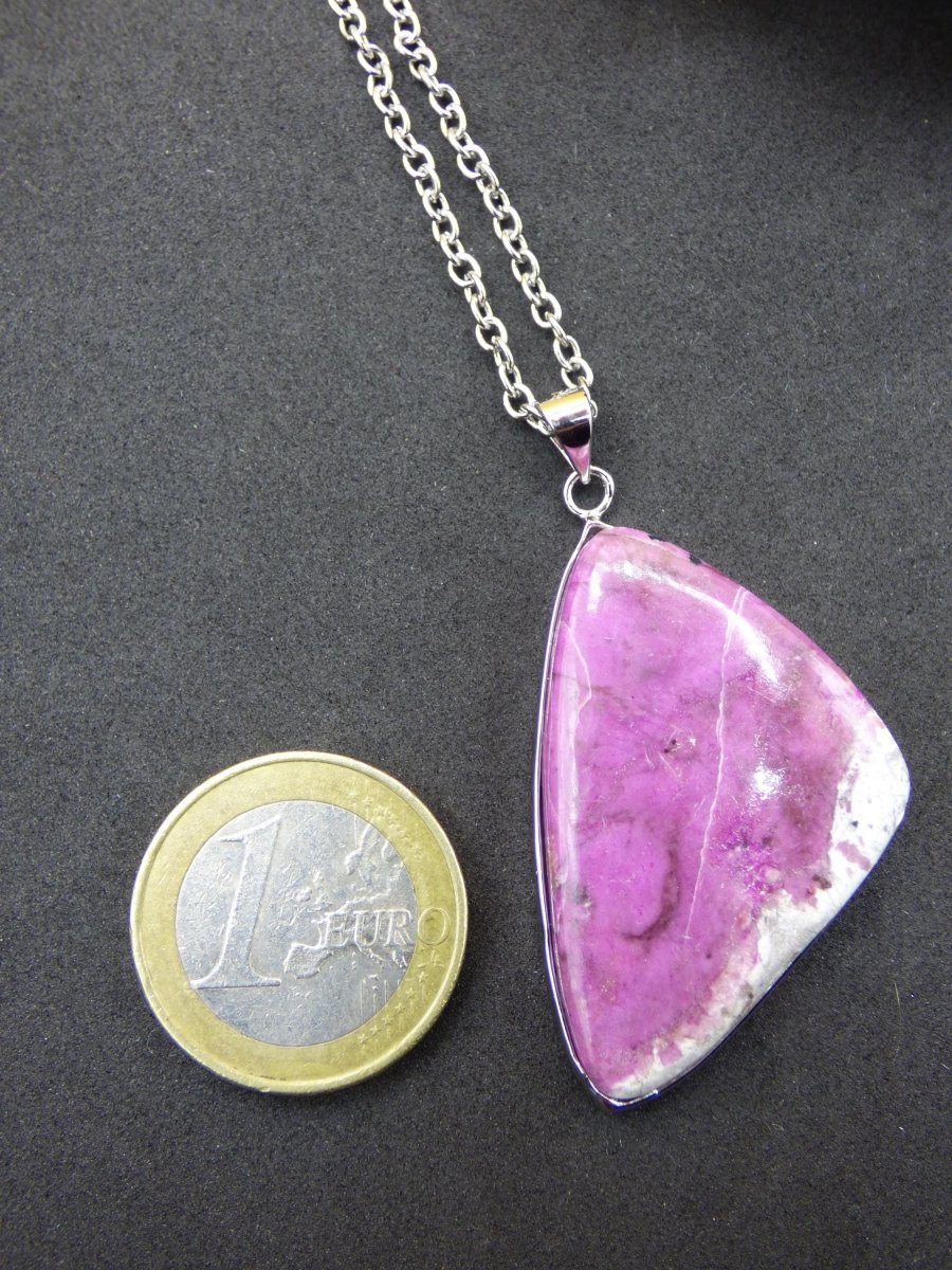 Cobalt Calcit Kobaltcalcit - 925 Silber Edelstein Kette Heilstein Natur pink rosa Rarität Edel Mann Frau Geschenk Er Sie Freundin Kristall - Art of Nature Berlin