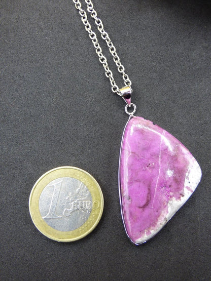 Cobalt Calcit Kobaltcalcit - 925 Silber Edelstein Kette Heilstein Natur pink rosa Rarität Edel Mann Frau Geschenk Er Sie Freundin Kristall - Art of Nature Berlin