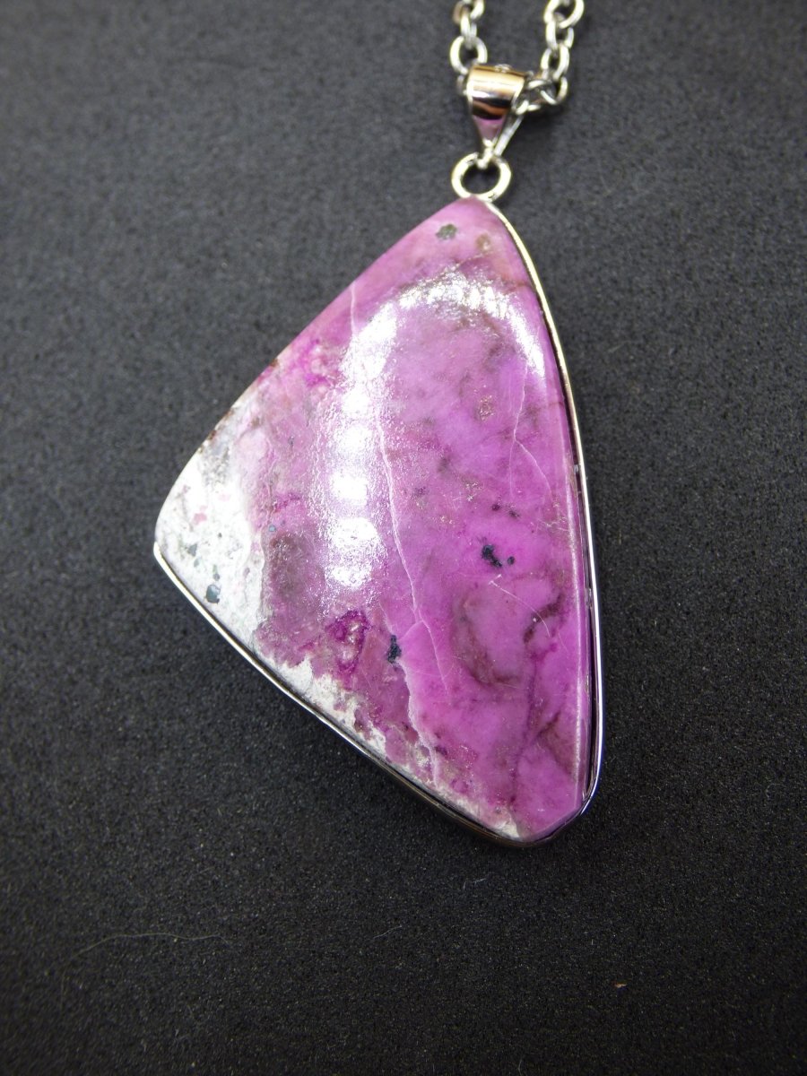 Cobalt Calcit Kobaltcalcit - 925 Silber Edelstein Kette Heilstein Natur pink rosa Rarität Edel Mann Frau Geschenk Er Sie Freundin Kristall - Art of Nature Berlin