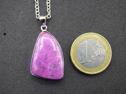 Cobalt Calcit Kobaltcalcit - 925 Silber Edelstein Kette Heilstein Natur pink rosa Rarität Edel Mann Frau Geschenk Er Sie Freundin Kristall - Art of Nature Berlin