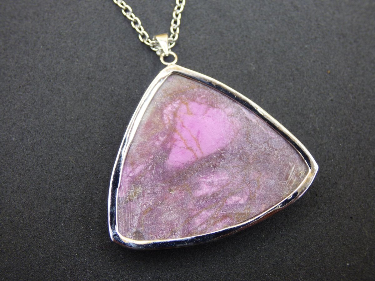 Cobalt Calcit Kobaltcalcit - 925 Silber Edelstein Kette Heilstein Natur pink rosa Rarität Edel Mann Frau Geschenk Er Sie Freundin Kristall - Art of Nature Berlin