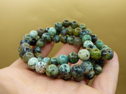 Cuprit Chrysocoll "African TÜRKIS" - Edelstein Armband Perlen Heilstein Natur blau Energie Natur Schmuck Frau Mann Er Sie Bruder Geschenk - Art of Nature Berlin