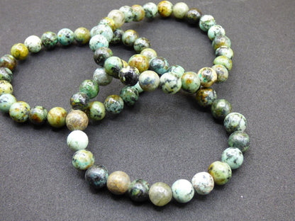 Cuprit Chrysocoll "African TÜRKIS" - Edelstein Armband Perlen Heilstein Natur blau Energie Natur Schmuck Frau Mann Er Sie Bruder Geschenk - Art of Nature Berlin