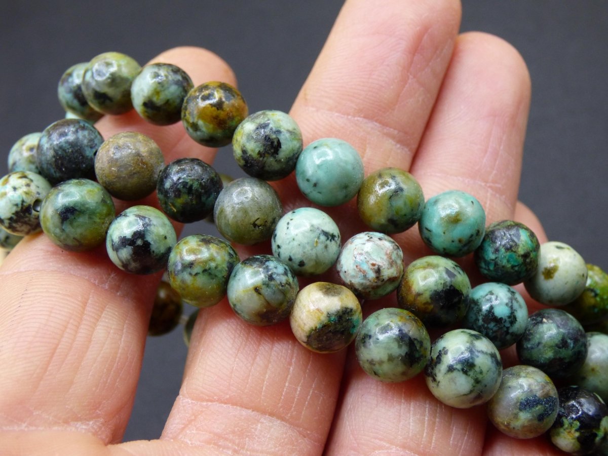 Cuprit Chrysocoll "African TÜRKIS" - Edelstein Armband Perlen Heilstein Natur blau Energie Natur Schmuck Frau Mann Er Sie Bruder Geschenk - Art of Nature Berlin