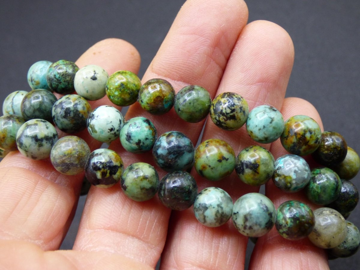 Cuprit Chrysocoll "African TÜRKIS" - Edelstein Armband Perlen Heilstein Natur blau Energie Natur Schmuck Frau Mann Er Sie Bruder Geschenk - Art of Nature Berlin