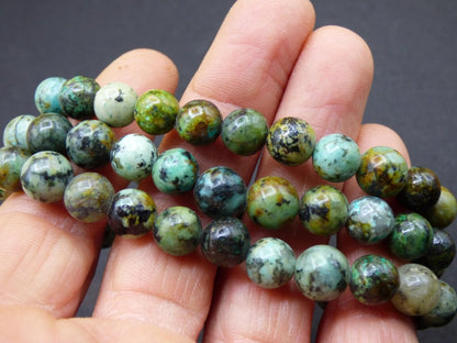 Cuprit Chrysocoll "African TÜRKIS" - Edelstein Armband Perlen Heilstein Natur blau Energie Natur Schmuck Frau Mann Er Sie Bruder Geschenk - Art of Nature Berlin