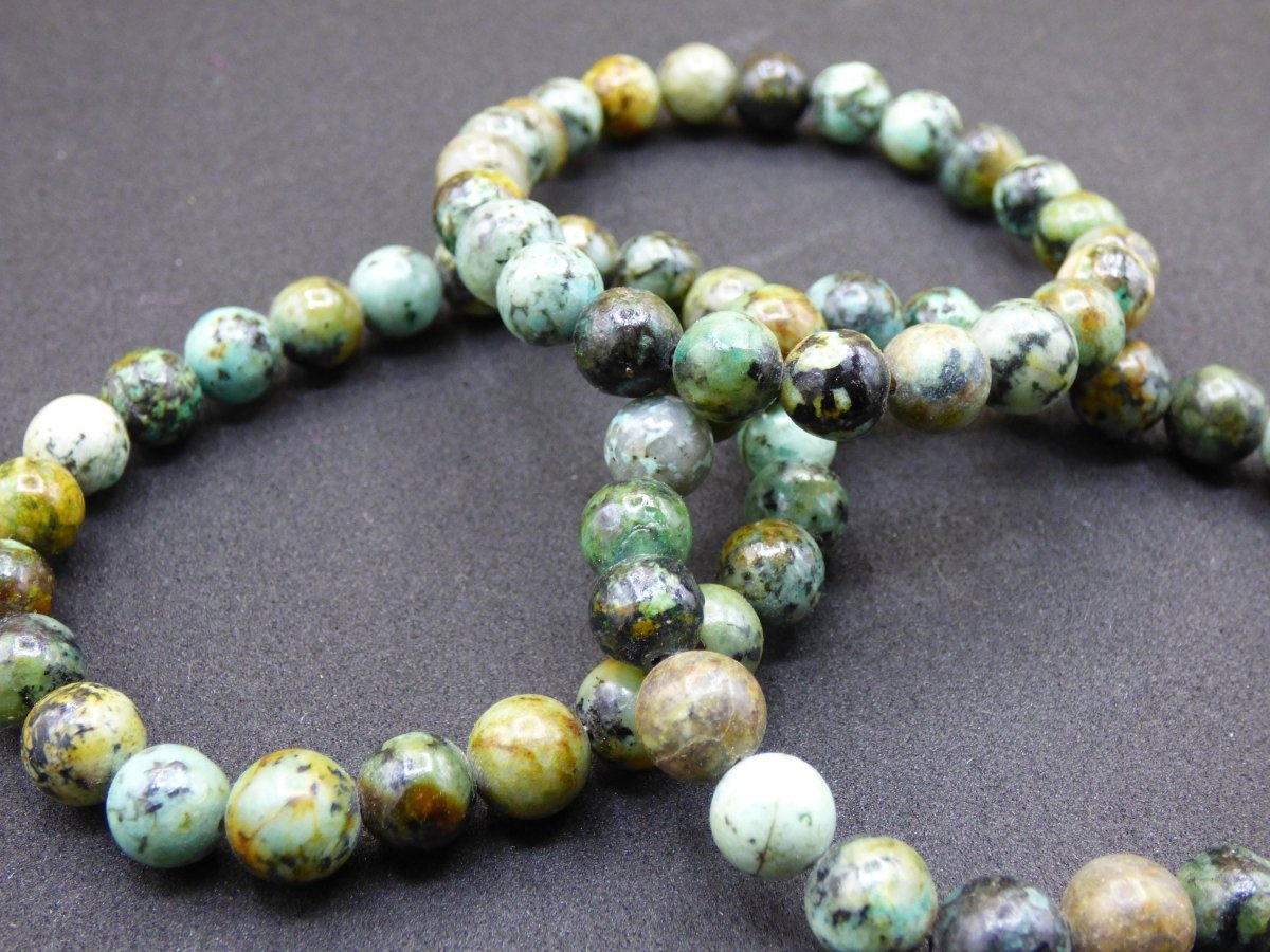 Cuprit Chrysocoll "African TÜRKIS" - Edelstein Armband Perlen Heilstein Natur blau Energie Natur Schmuck Frau Mann Er Sie Bruder Geschenk - Art of Nature Berlin