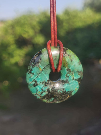 Cuprit Chrysocoll - Edelstein Kette grün natürlich Rarität Heilstein Energie Kristall Anhänger Mann Frau Kind Geschenk Er Sie Valentinstag - Art of Nature Berlin