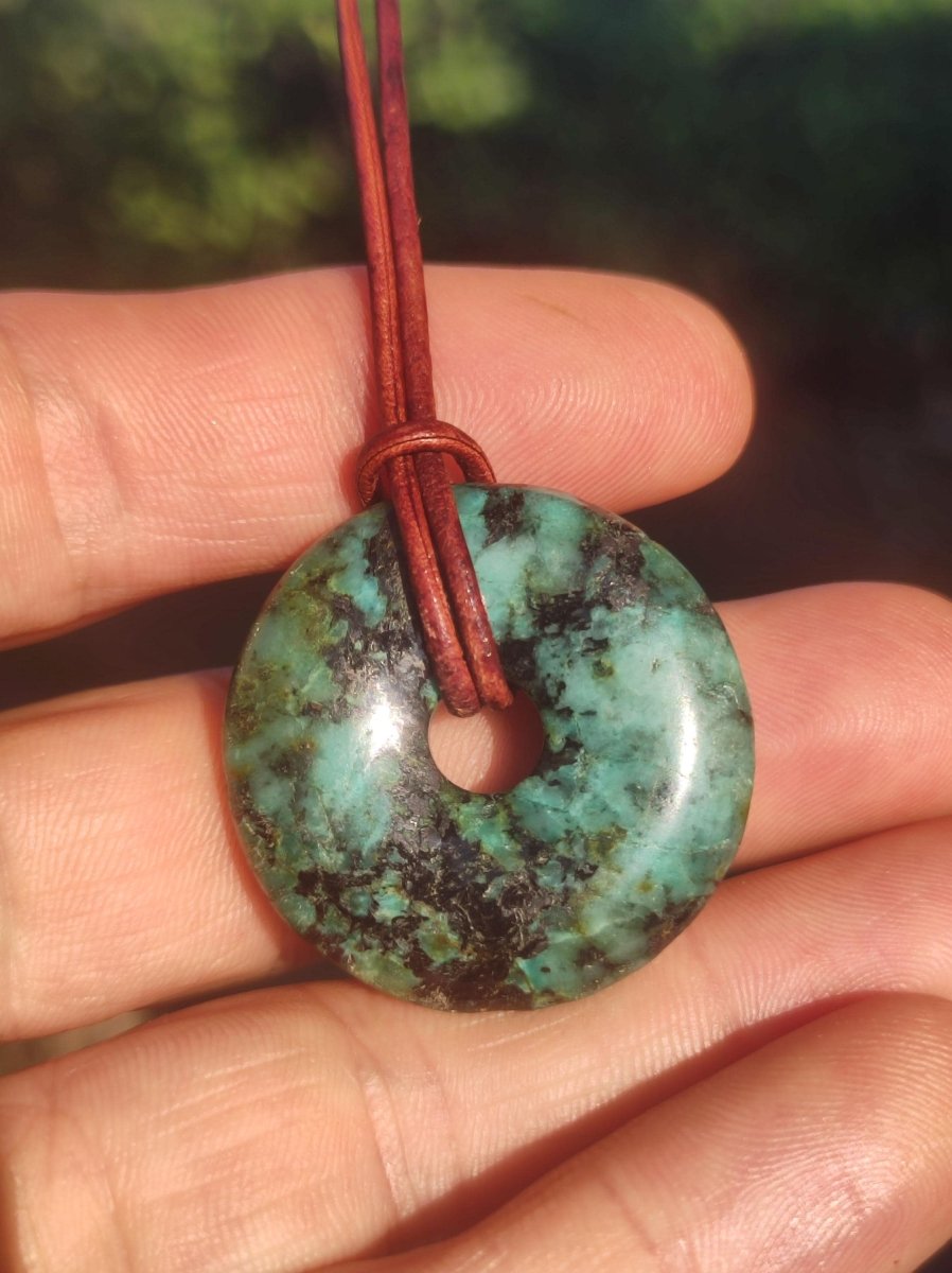 Cuprit Chrysocoll - Edelstein Kette grün natürlich Rarität Heilstein Energie Kristall Anhänger Mann Frau Kind Geschenk Er Sie Valentinstag - Art of Nature Berlin