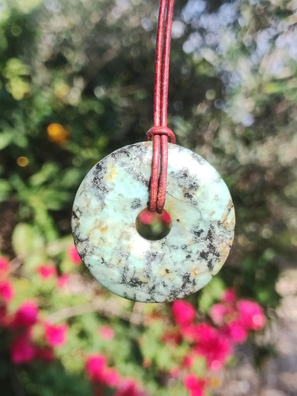 Cuprit Chrysocoll - Edelstein Kette grün natürlich Rarität Heilstein Energie Kristall Anhänger Mann Frau Kind Geschenk Er Sie Valentinstag - Art of Nature Berlin