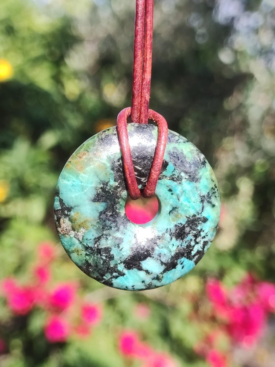 Cuprit Chrysocoll - Edelstein Kette grün natürlich Rarität Heilstein Energie Kristall Anhänger Mann Frau Kind Geschenk Er Sie Valentinstag - Art of Nature Berlin