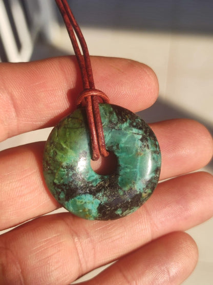 Cuprit Chrysocoll - Edelstein Kette grün natürlich Rarität Heilstein Energie Kristall Anhänger Mann Frau Kind Geschenk Er Sie Valentinstag - Art of Nature Berlin