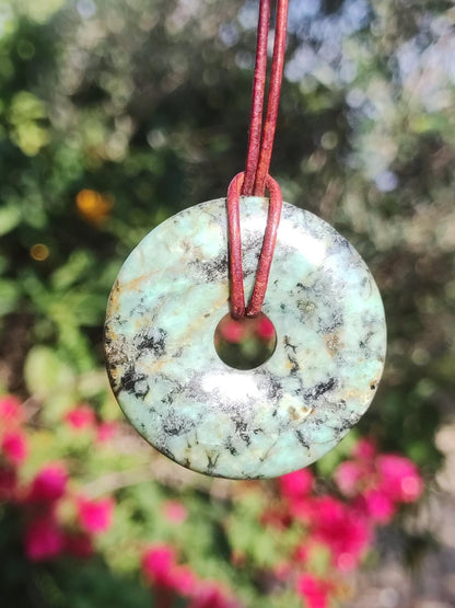 Cuprit Chrysocoll - Edelstein Kette grün natürlich Rarität Heilstein Energie Kristall Anhänger Mann Frau Kind Geschenk Er Sie Valentinstag - Art of Nature Berlin