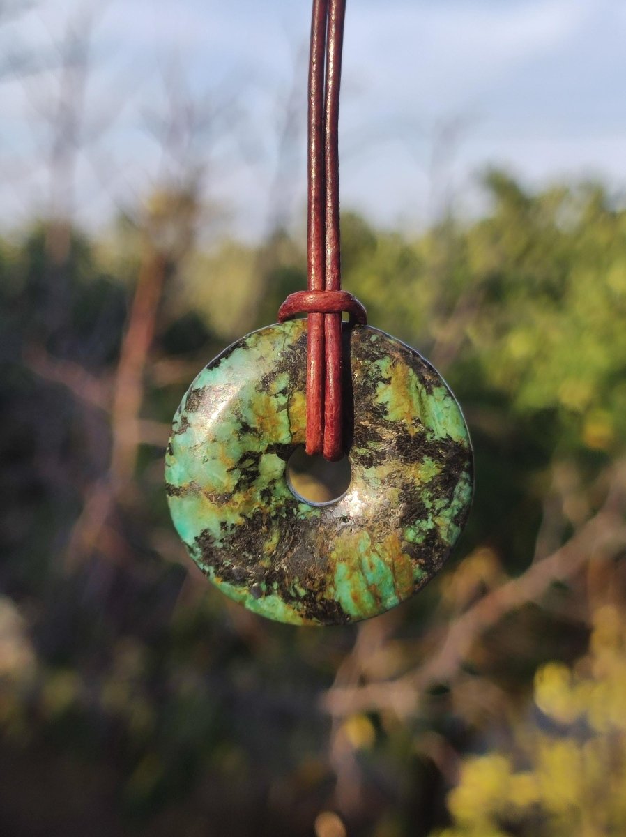 Cuprit Chrysocoll - Edelstein Kette grün natürlich Rarität Heilstein Energie Kristall Anhänger Mann Frau Kind Geschenk Er Sie Valentinstag - Art of Nature Berlin