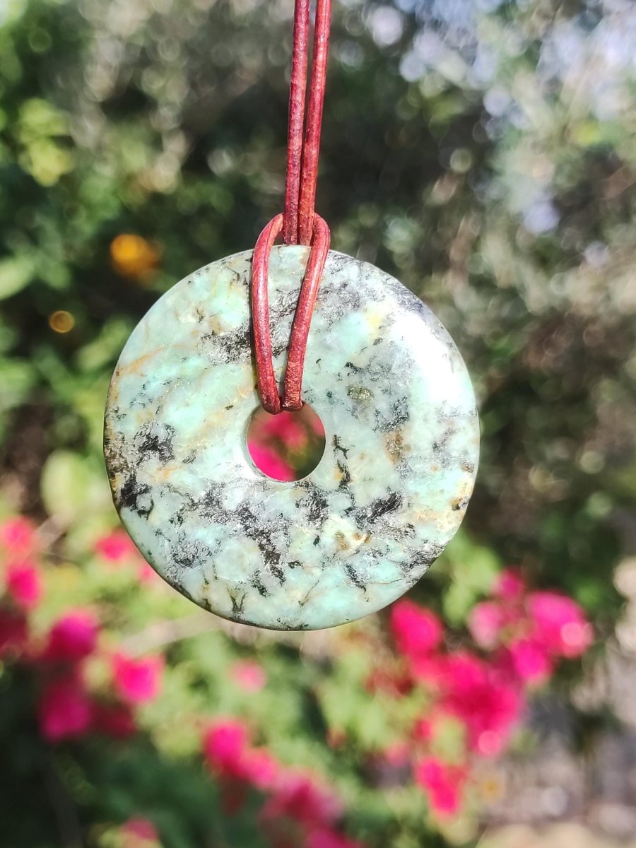 Cuprit Chrysocoll - Edelstein Kette grün natürlich Rarität Heilstein Energie Kristall Anhänger Mann Frau Kind Geschenk Er Sie Valentinstag - Art of Nature Berlin