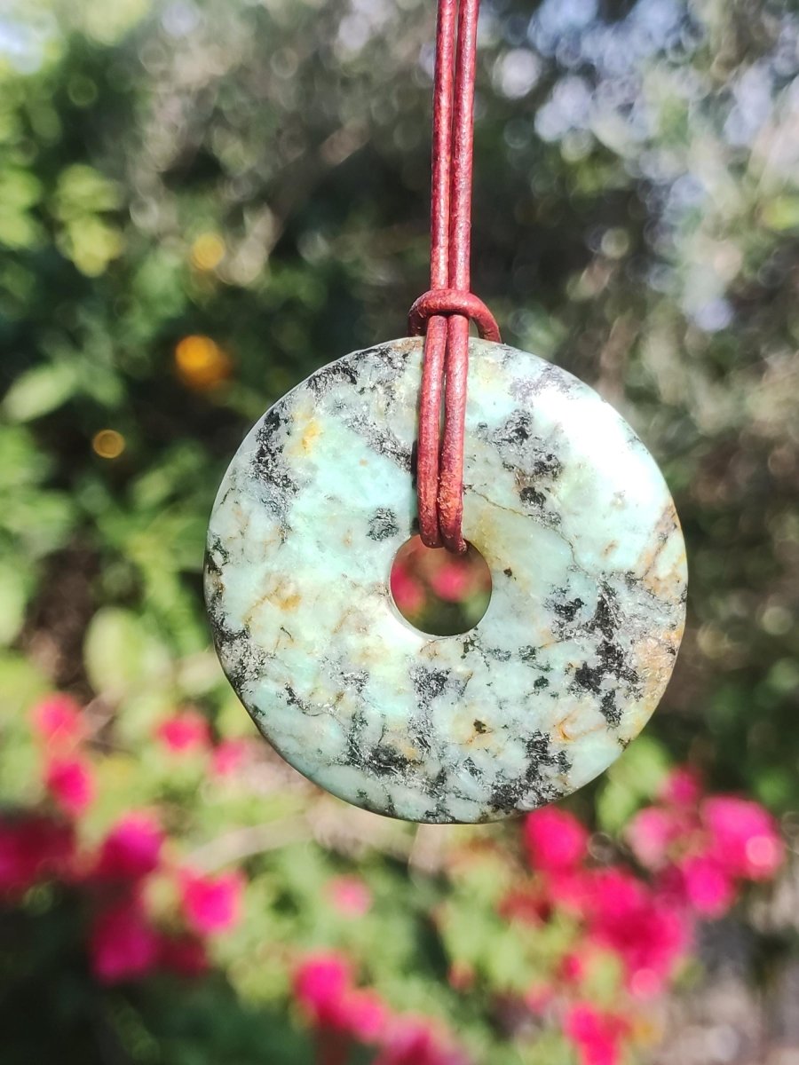 Cuprit Chrysocoll - Edelstein Kette grün natürlich Rarität Heilstein Energie Kristall Anhänger Mann Frau Kind Geschenk Er Sie Valentinstag - Art of Nature Berlin