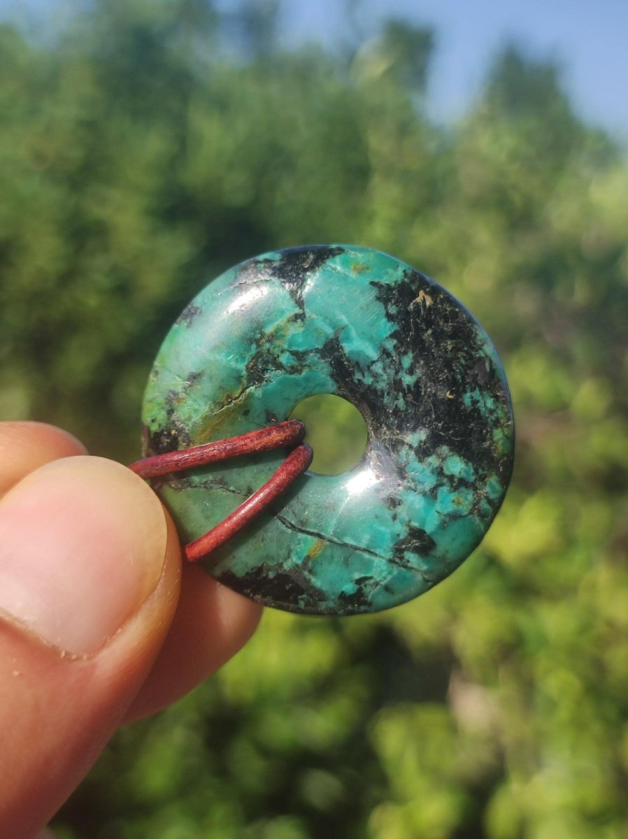 Cuprit Chrysocoll - Edelstein Kette grün natürlich Rarität Heilstein Energie Kristall Anhänger Mann Frau Kind Geschenk Er Sie Valentinstag - Art of Nature Berlin