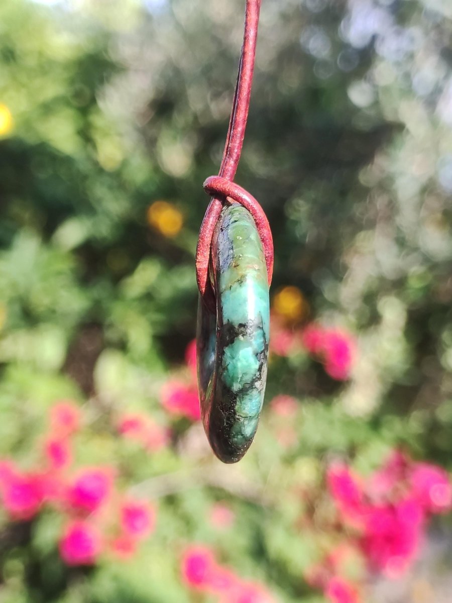 Cuprit Chrysocoll - Edelstein Kette grün natürlich Rarität Heilstein Energie Kristall Anhänger Mann Frau Kind Geschenk Er Sie Valentinstag - Art of Nature Berlin