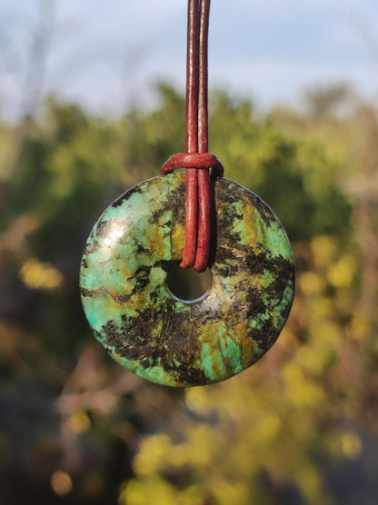 Cuprit Chrysocoll - Edelstein Kette grün natürlich Rarität Heilstein Energie Kristall Anhänger Mann Frau Kind Geschenk Er Sie Valentinstag - Art of Nature Berlin