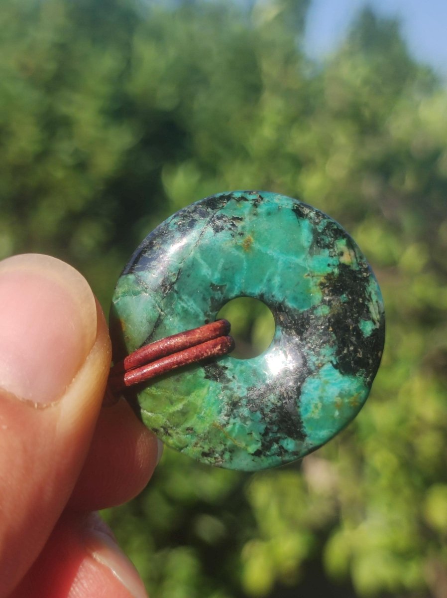 Cuprit Chrysocoll - Edelstein Kette grün natürlich Rarität Heilstein Energie Kristall Anhänger Mann Frau Kind Geschenk Er Sie Valentinstag - Art of Nature Berlin