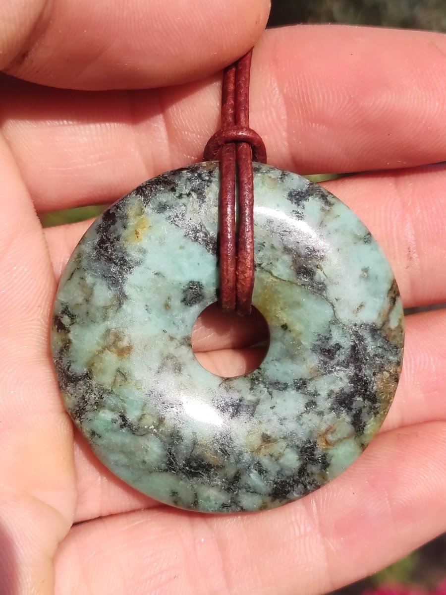 Cuprit Chrysocoll - Edelstein Kette grün natürlich Rarität Heilstein Energie Kristall Anhänger Mann Frau Kind Geschenk Er Sie Valentinstag - Art of Nature Berlin