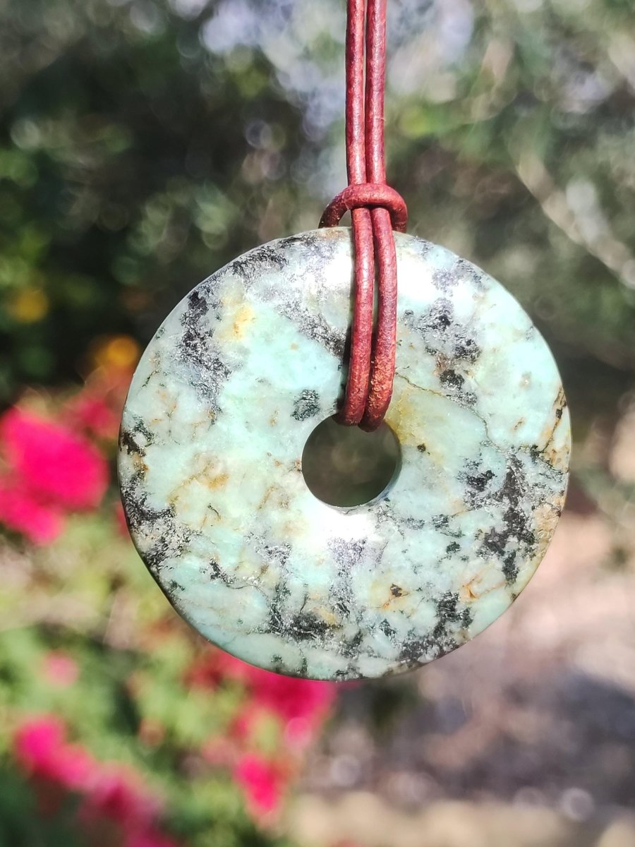 Cuprit Chrysocoll - Edelstein Kette grün natürlich Rarität Heilstein Energie Kristall Anhänger Mann Frau Kind Geschenk Er Sie Valentinstag - Art of Nature Berlin