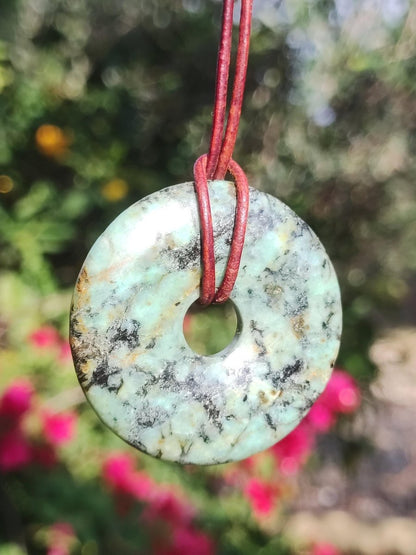 Cuprit Chrysocoll - Edelstein Kette grün natürlich Rarität Heilstein Energie Kristall Anhänger Mann Frau Kind Geschenk Er Sie Valentinstag - Art of Nature Berlin