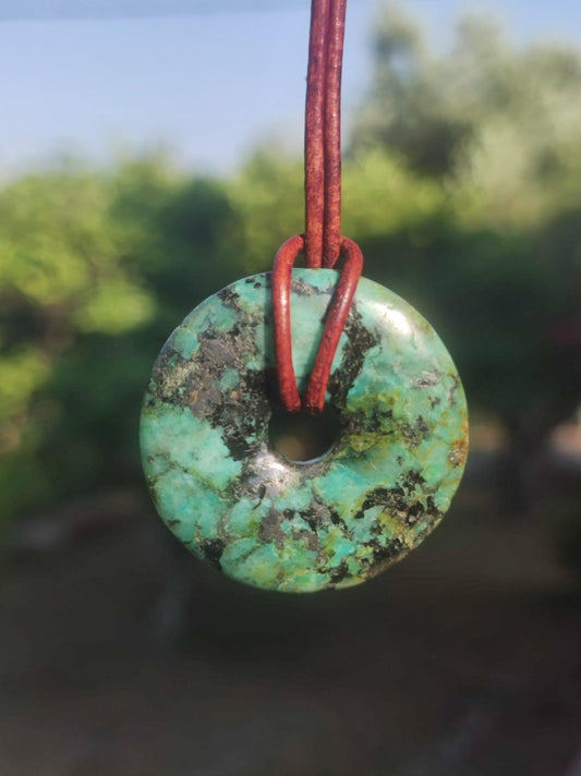 Cuprit Chrysocoll - Edelstein Kette grün natürlich Rarität Heilstein Energie Kristall Anhänger Mann Frau Kind Geschenk Er Sie Valentinstag - Art of Nature Berlin