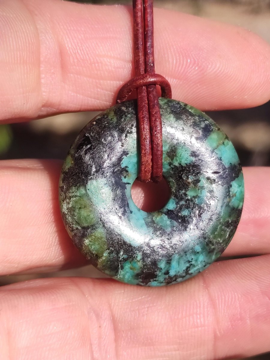 Cuprit Chrysocoll - Edelstein Kette grün natürlich Rarität Heilstein Energie Kristall Anhänger Mann Frau Kind Geschenk Er Sie Valentinstag - Art of Nature Berlin