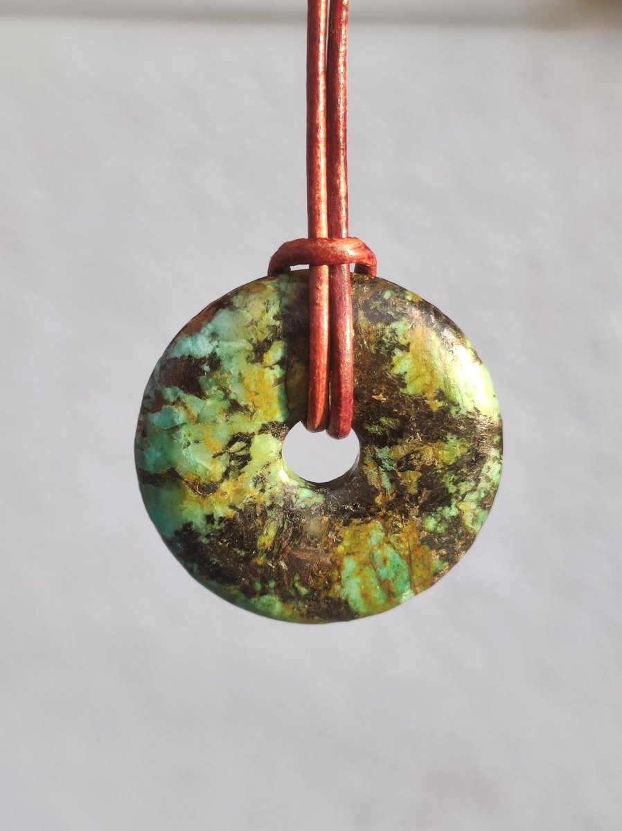 Cuprit Chrysocoll - Edelstein Kette grün natürlich Rarität Heilstein Energie Kristall Anhänger Mann Frau Kind Geschenk Er Sie Valentinstag - Art of Nature Berlin