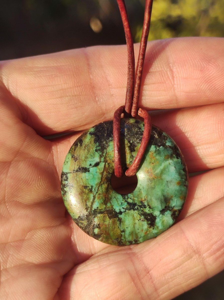 Cuprit Chrysocoll - Edelstein Kette grün natürlich Rarität Heilstein Energie Kristall Anhänger Mann Frau Kind Geschenk Er Sie Valentinstag - Art of Nature Berlin