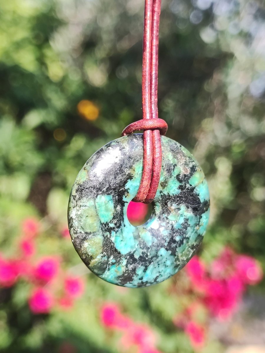 Cuprit Chrysocoll - Edelstein Kette grün natürlich Rarität Heilstein Energie Kristall Anhänger Mann Frau Kind Geschenk Er Sie Valentinstag - Art of Nature Berlin