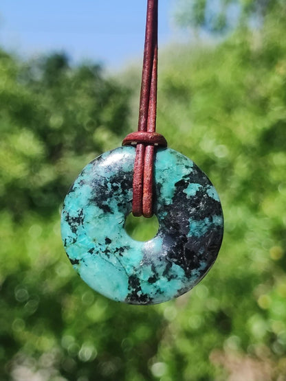 Cuprit Chrysocoll - Edelstein Kette grün natürlich Rarität Heilstein Energie Kristall Anhänger Mann Frau Kind Geschenk Er Sie Valentinstag - Art of Nature Berlin