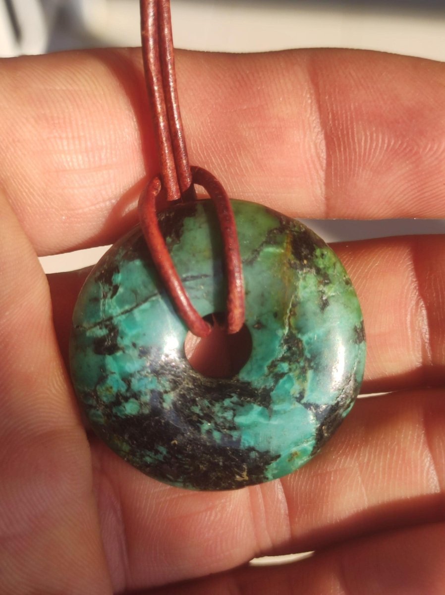 Cuprit Chrysocoll - Edelstein Kette grün natürlich Rarität Heilstein Energie Kristall Anhänger Mann Frau Kind Geschenk Er Sie Valentinstag - Art of Nature Berlin