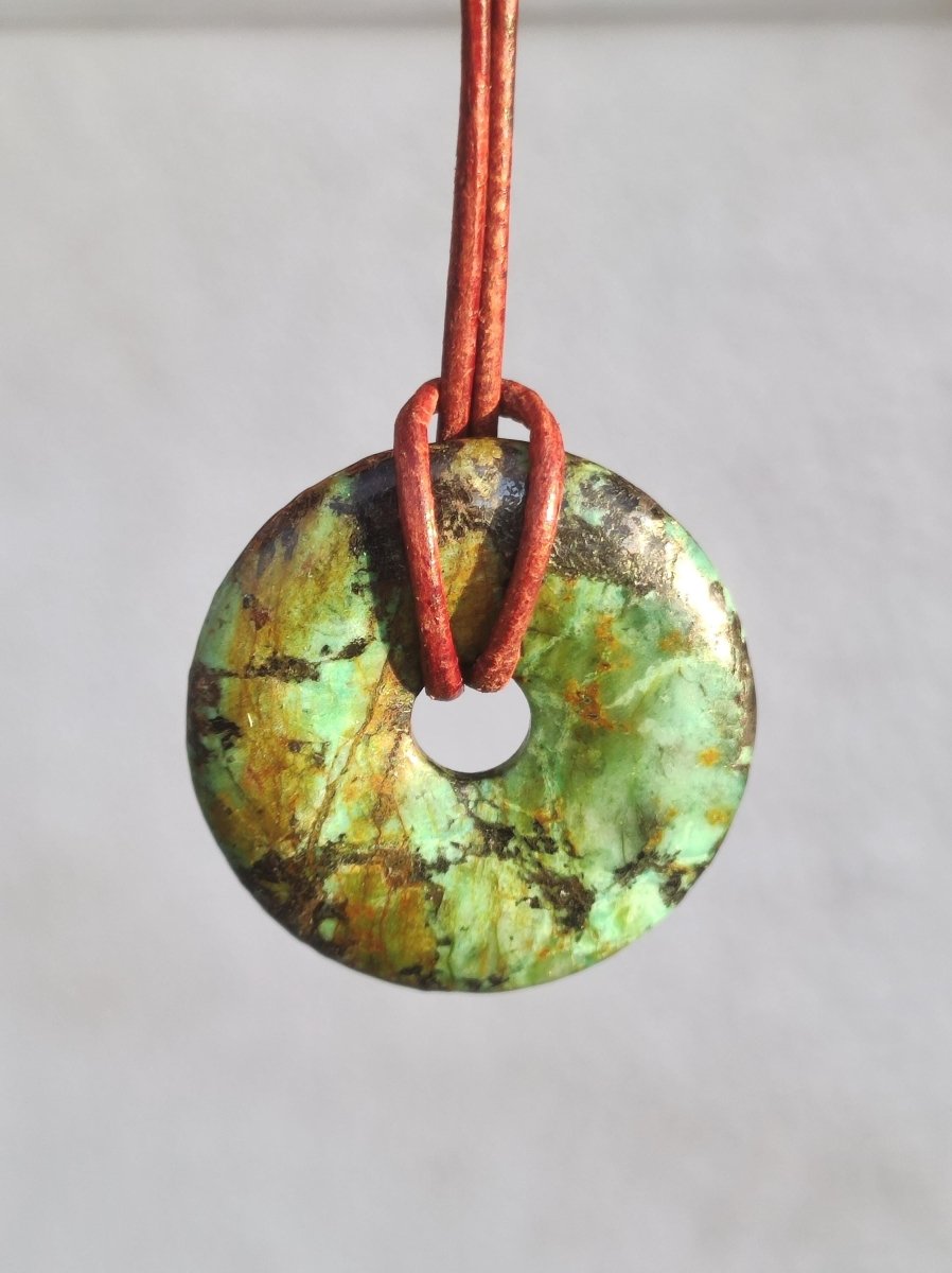 Cuprit Chrysocoll - Edelstein Kette grün natürlich Rarität Heilstein Energie Kristall Anhänger Mann Frau Kind Geschenk Er Sie Valentinstag - Art of Nature Berlin